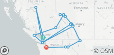  Canadian Rockies and Pacific Coast (Classic, End Seattle) - 19 destinations 