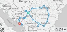  Große Balkan Rundreise - 16 Tage - 27 Destinationen 