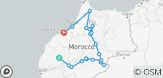  Circuit privé de 9 jours de Marrakech à Casablanca - 21 destinations 