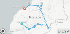  5 dagen Privé rondreis van Marrakech naar Casablanca, met bezoek aan de Sahara woestijn, Fes en Rabat - 19 bestemmingen 