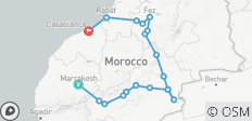  5 Days - Morocco tour from Marrakech to Casablanca, visiting Sahara Desert, Fes and Rabat - 19 destinations 