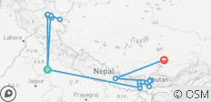  Rondreis door India, Nepal &amp; Bhutan - 21 bestemmingen 