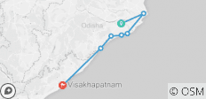  Bhubaneswar to Vizag Temple, Beaches &amp; Valley - 7 destinations 