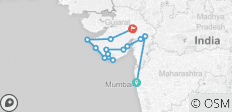  Gujarat Überlandreise: Von Mumbai nach Ahmedabad - 13 Destinationen 