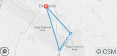  Dehradun naar Haridwar &amp; Rishikesh AirportTransfers+Hotel+Sightseeing - 4 bestemmingen 