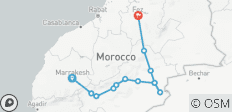  Merzouga-Wüste von Marrakesch nach Fes (3 Tage) - 13 Destinationen 
