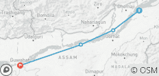  Expeditie van Dibrugarh naar Guwahati – neushoorns &amp; rivieroevers - 4 bestemmingen 