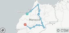  Casablanca nach Marrakesch (inkl. Chefchaouen, Fes und Sahara Wüste) 5 Tage - 16 Destinationen 