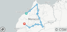  Circuit privé de 5 jours de Casablanca à Marrakech visitant Chefchaouen, Fes et le désert du Sahara - 16 destinations 