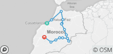  5 Days tour from Casablanca to Marrakech visiting Chefchaouen, Fes and Sahara desert - 16 destinations 