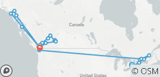 Canada\'s Oost en West met Alaska cruise Toronto → Vancouver (2027) - 25 bestemmingen 
