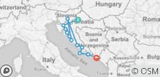  Adriatic Coastal Cruise Zagreb to Dubrovnik (2023) - 13 destinations 