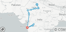  Passage In India : Delhi | Agra | Jaipur | Jodhpur | Udaipur | Aurangabad | Mumbai - 13 destinations 