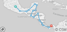  Central America Group Overland Tour - 15 destinations 