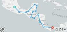  Groepsoverlandreis - van Mexico naar Panama, of vice versa - 15 bestemmingen 