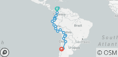  Cartagena to Santiago Group Overland Tour - 21 destinations 