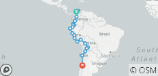  Circuit terrestre en groupe de Cartagena à Santiago - 20 destinations 