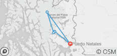  Torres del Paine and Glaciers - 4 days - 3 destinations 