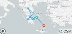  Olympia, Delphi, Meteora &amp; Santorini - 10 Tage - 12 Destinationen 