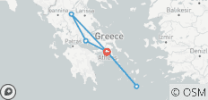  Circuit privé de 8 jours Athènes, Delphes, Météores et visite de Santorin - 6 destinations 