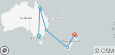  Panorama de l\'Australie et de la Nouvelle- Zélande - base, 2024/25, 15 jours - 9 destinations 