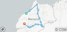  Circuit au Maroc - Casablanca, Chefchaouen, Fès et le désert jusqu\'à Marrakech ( privé, 6 jours) - 18 destinations 