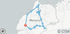  Circuit de 8 jours au Maroc à partir de Marrakech - 21 destinations 