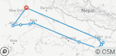  Golden Triangle with Varanasi and Bodhgaya - 11 destinations 