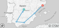  Spanje\'s Klassiekers (Madrid naar Barcelona) (Standaard) (7 destinations) - 7 bestemmingen 