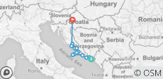  Kroatien und seine Inseln - Kreuzfahrt an der Adriaküste (von Dubrovnik bis Zagreb) (Umgekehrt) (from Dubrovnik to Zagreb) - 14 Destinationen 