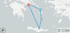  Athen, Mykonos, Delos, Santorin &amp; Heraklion(Kreta), Rundreise - 11 Tage - 6 Destinationen 