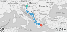  Explore The Balkans: Croatia, Bosnia, Montenegro, Albania and Greece on a 21-days tour from Zagreb! - 26 destinations 