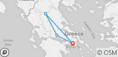  Athen, Delphi und Meteora Rundreise - 5 Tage - 4 Destinationen 