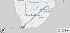 Südafrika Reise - 9 Tage - 10 Destinationen 