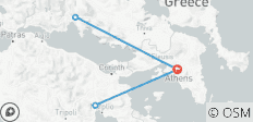  Athen Mythologie: Athen, Epidaurus, Mykene und Delphi Rundreise- 5 Tage - 5 Destinationen 