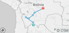  Bolivien: Villazón, Uyuni, Potosí, Sucre &amp; Santa Cruz - 6 Tage - 6 Destinationen 