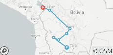  Bolivia - Villazón, Uyuni, Potosí, Sucre, La Paz &amp; Copacabana- 8 days - 7 destinations 