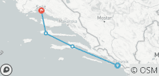  Enkele bootreis van Dubrovnik naar Split – voor 18- tot 35-jarigen - 4 bestemmingen 