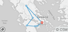  Athen, Epidaurus, Mykene, Olympia, Delphi &amp; Meteora, Rundreise durch Griechenland - 8 Tage - 7 Destinationen 