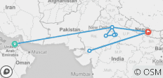  Le Triangle d\'Or de l\'Inde avec Dubaï et Katmandou (9 destinations) - 9 destinations 