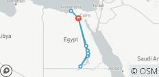  Nil-Kreuzfahrt bis Kairo und per Flug nach Alexandria - 8 Tage - 9 Destinationen 