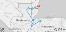  Maya Rundreise: Honduras - Guatemala - Belize - 3 Weltkulturerbestätten - 8 Tage - 9 Destinationen 