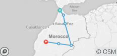  Tanger - Chefchaouen - Erg Chebbi - Marrakech (6 Tage) - 6 Destinationen 