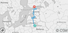  Hauptstadt Rundreise von Litauen, Lettland, Estland &amp; Finnland - 10 Tage - 10 Destinationen 