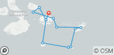  Monserrat Galapagos Cruise Routes B+C - 13 bestemmingen 