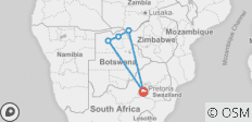  10 jours : Safari aux chutes Victoria, à Chobe et dans le delta de l\'Okavango - Départ de l\'Afrique du Sud. - 5 destinations 