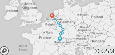  Höhepunkte am Rhein - Start Basel, Ende Amsterdam - 9 Destinationen 