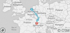  Rhein Höhepunkte (Start Amsterdam, Ende Basel) - 9 Destinationen 