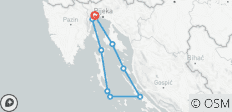  Kroatien Segelreise mit Radfahren und Yoga (8 Tage) - 9 Destinationen 