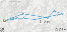  Wunder von Bhutan 3 Tage inkl. Gangtey Nature Trek - 10 Destinationen 